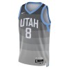 Camiseta Hombre NBA Utah Jazz Isaiah Collier 2025-26 Nike City Edition Gris Swingman